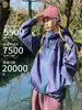 Chaqueta morada Kongshan Yu para mujer, nueva chaqueta tres en uno a prueba de viento e impermeable para personas menudas, ropa de montañismo para hombre