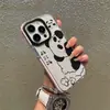 Envio direto da fábrica de origem: Capinha de celular de panda fofo para iPhone 16 Plus, furo grande, moldura preta, case transparente, disponível para dropshipping