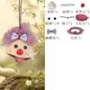 Kit de materiales para colgante de cáscara de fruta natural, colgante de perrito de cáscara de fruta lindo y peculiar, paquete de materiales para kit DIY hecho a mano de muñeca de cáscara de fruta