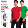 GILDAN GILDAN 63000 Camiseta de Color Sólido para Hombre de Manga Corta 100% Algodón Cuello Redondo Holgada Media Manga Estampada Ropa de Clase DIY