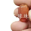 Cuentas sueltas de jade luantong hexagonales de ágata roja hielo, cuentas de barril de calcedonia blanca con agujero grande, pulseras, collares, accesorios de joyería