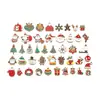 Pingente de Aço Inoxidável Desenho Papai Noel com Design de Gotejamento de Óleo, Pulseira DIY Feita à Mão, Colar, Chaveiro, Enfeite Pendente, Acessório