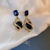 Aretes vintage vintage aguja de plata geométricos lujo ligero nicho de alta gama aretes joyería de industria pesada joyería nueva para mujer