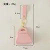 Versão Coreana de Fofo Sanrio Criativo Macaron Clutch Chaveiro Cor de Doce Pequena Carteira de Moedas Bolsa de Couro para Chaves