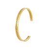 Pulsera de Oro de 18K Seleccionada Transfronteriza con Altivez Pulsera Abierta de Acero Inoxidable para Niñas Pulsera en Forma de C con Diamantes Venta al por Mayor