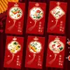 2027 Año del Cordero Sobre Rojo Hojuelas Doradas Escarchado Creativo Dibujos Animados 3D Zodiaco Cien Yuan Mil Yuanes Sobre de Dinero de la Suerte Bolsa de Sobre Rojo de Año Nuevo