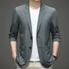 Traje Casual Delgado para Hombre Primavera y Otoño Nuevo Simple de Negocios para Hombre Color Sólido Ropa de Trabajo Parte Superior de Traje para Hombre