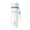 Taza aislada de acero inoxidable 316, taza de agua portátil de doble uso para separación de té y agua para deportes al aire libre, alto valor estético, taza simple con popote