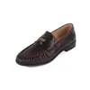 Mocassins Femininos de Couro Estilo Britânico Plissados Sapatos Preguiçosos Moeda de Ouro Pequena Salto Bloco Slip-ons Versáteis Sapatos Pequenos de Couro