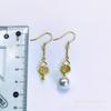 Accesorios de Perlas Chapados en Oro Real DIY Pendientes con Palabra de Bendición de Plata de Ley S925 Pendientes 8-10mm Soporte Vacío Sin Perlas