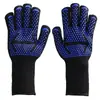 Guantes de Cinco Dedos para Barbacoa Resistentes a Altas Temperaturas, Antiescaldantes, Retardantes de Llama, Ignífugos, Aislados de Silicona para Horno Microondas