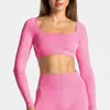 Conjunto de roupa de yoga sem costas com mangas compridas e ajuste transfronteiriço, top esportivo de manga comprida, conjunto feminino de calças de fitness para esportes ao ar livre de secagem rápida