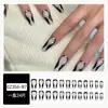 Comércio Exterior Mais Vendidos Peças de Nail Art Linha Preta Strass Adesivos para Unhas Postiças Unhas Atacado Venda Quente Transfronteiriça Unhas Usáveis