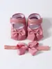 Zapatos blandos para bebé de 0 a 1 año 2025 nuevos zapatos para bebé 3-5-8-9 niñas zapato de princesa con lazo recién nacido