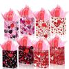 BD230 Comercio Exterior Día de San Valentín LVOE Rojo y Negro Amor Pareja Fiesta Dulces Regalo Bolsa de Papel Kraft Portátil
