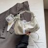 Bolsa de Mão de Couro Encerado a Óleo de Moda Coreana Feminina 2025 Nova Nicho Commuter Moda Elegante de Alto Valor Bolsa Transversal