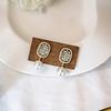 Brincos de diamante requintados de moda coreana com pino de prata, nicho de temperamento de alta qualidade, brincos de pérola de zircônia, brincos quadrados