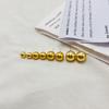 Aretes de Perla Dorada para Mujer, Perfectamente Redondos, Versátiles, de Alta Gama, Aretes de Plata Esterlina para Otoño e Invierno, Aretes sin Perforación, Pinzas para Orejas Tipo Mosquitero