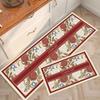 Felpudo de terciopelo de cristal absorbente de agua y aceite para cocina, de tiras largas, resistente a la suciedad y duradero, para puerta de entrada.