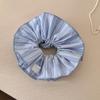 Scrunchie Listrado do Mesmo Estilo de Blogueira Coreana para Penteado de Coque, Novo Modelo 2025, Moda de Alta Qualidade, Simples e Estiloso Couro 6
