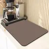 Tapete de café de lama de diatomáceas de cor sólida simples, tapete absorvente de água para bancada de cozinha doméstica, tapete de secagem rápida para mesa de jantar e bar
