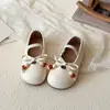 Zapatos Planos Elásticos para Niñas 2025 Primavera/Otoño Nuevos Zapatos de Cuero con Moño Moda Infantil Estilo Coreano Zapatos de Princesa para Niña Pequeña