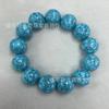 Pulsera de Cuentas Redondas de Turquesa Natural de Hubei Pulsera de Cuentas Redondas de Porcelana Alta para Hombres y Mujeres