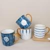 Taza de cerámica pintada a mano estilo japonés Naruto taza para beber para el hogar para niña oficina pareja taza de café con tapa