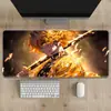 Mouse Pad Anime Demon Slayer, Tapete de Mesa Extra Grande, Espessado, Borda Travada, Resistente a Manchas, para Uso em Jogos e Escritório, Tapete de Computador