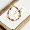 Pulsera de Acero de Titanio con Piedra Natural Vintage Estilo Chino Nuevo, Perla de Agua Dulce, Cristal, Hecha a Mano con Cuentas, Ágata, Pulsera de Dopamina