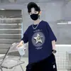 Camisetas de Manga Corta para Niños, Camisetas de Algodón Puro para Niños, Tops de Bebé de Manga Media, Nuevos Estilos de Primavera y Verano, Ropa para Niños de Tallas Mediana y Grande