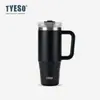 Tyeso Taishuo Taza Térmica para Café con Asa Gran Capacidad Acero Inoxidable 304 Vaso de Agua Aislado y Conserva el Frío Ice Master