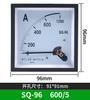 SQ-96 medidor de placa ponteiro medidor de sobrecarga fibra de vidro 50a 200/5 voltímetro de corrente AC 500V 96T1