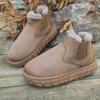 Novo Modelo 2025 Sapatos de Algodão Forrados com Fleece Transfronteiriços, Quentes e que Aumentam a Altura, Botas de Neve de Solado Grosso para Exterior de Tamanho Grande para Mulheres