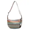 Bolso Tejido Arcoíris para Mujer 2026 Nuevo de Moda Verano Bolso Cruzado Popular Bolso de Hombro para Vacaciones en la Playa Bolso de Paja