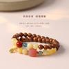 Pulsera original de topacio beige para cocinar, doble círculo, con ágata implicada, azúcar, nuevo brazalete chino, juego de palabras, joyería al por mayor