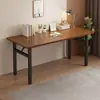 Escritorio de computadora plegable, escritorio de escritura de escritorio, escritorio para oficina en casa, mesa pequeña rectangular para dormitorio, escritorio simple para estudio y oficina