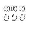 Venda Direta de Fábrica, Argola para Lábio de Aço Inoxidável Tendência Personalizada, Conjunto de 6 Peças de Joia para Piercing Corporal Gancho de Pesca em Forma de C, Atacado Pequeno