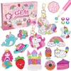 Llavero de Pintura de Diamantes Personalizado Modelo 5D Más Vendido para Niños DIY Colgante de Diamantes de Punto Acrílico con Caja Sin Marco