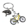 Venda Direta da Fábrica Moda Transfronteiriça Dinâmica Pequena Bicicleta Chaveiro Metálico Pingente Estudante Bicicleta Pequeno Presente Pingente