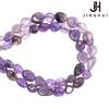 Jinghui DIY Hecho a Mano con Cuentas Irregulares de Amatista Natural con Forma 8m-10m Pulsera Semi-terminada Joyería con Cuentas