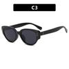 Gafas de sol retro con montura negra, borde grueso, estilo ojo de gato, cuadradas, redondas, para adelgazar y miopes, para mujer