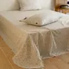 Fresco y lindo floral suave y amigable con la piel doble capa de gasa algodón puro artículo individual sábana para cama dormitorio estudiantil pieza individual sábana de algodón puro funda de cama