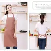 Fábrica de Comercio Exterior Transfronterizo Venta al por Mayor Delantales de Lona, Delantales Lisos de Color Personalizados para Cocina Resistentes a Manchas, Pedido Mínimo Una Pieza, con Impresión de Logo