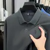 Suministro Directo de Fábrica Logo de Pony Camisa Polo 100% Algodón Merceizado para Hombre de Gama Alta Bordada Solapa Holgada Manga Larga Camiseta para Hombre