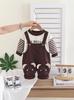 Mono de Raya para Niño Primavera y Otoño Conjunto Elegante Ropa Infantil Conjunto de Dos Piezas Manga Larga Ropa de Otoño para Bebé Venta al por Mayor