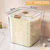 Cubo de Arroz para Cocina Hogareño a Prueba de Insectos y Humedad Sellado de Gran Capacidad de Grado Alimenticio Cubo de Almacenamiento de Arroz con Tapa Basculante para Granos y Cereales
