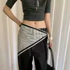 Pañuelo Estampado Étnico de Alta Gama Vintage para Mujer, Ropa en Capas de Nicho con Faldas y Jeans, Accesorio de Triángulo de Seda Moderno