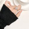 Anillo Abierto Ajustable de Copo de Nieve de Zirconia Giratoria de Temperamento Anillo Elegante Nicho de Alta Gama Lujo Accesible Anillo para Dedo Índice de Mujer