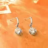 Pendientes de botón de circón deslumbrante de fábrica, simples y versátiles, pendientes de moda y de alta gama para uso diario, colgantes de oreja de estilo moderno